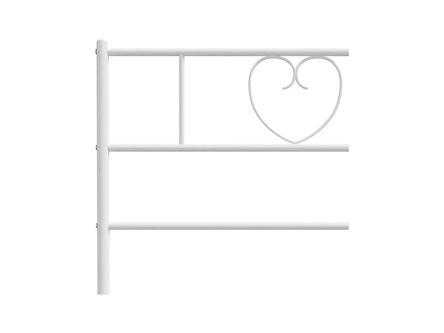 Wit metalen hoofdbord 90 cm