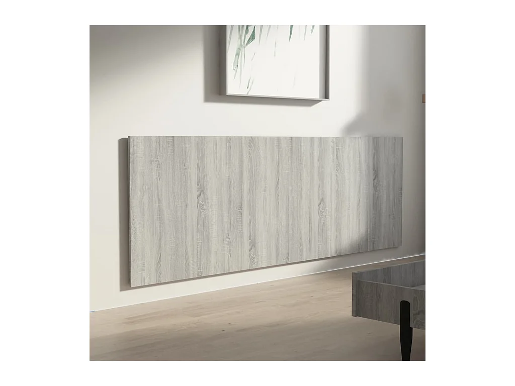 Sonoma grijs wandhoofdbord 240x1,5x80 cm Technisch hout