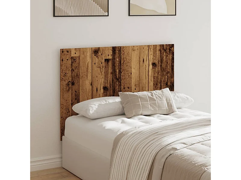 Oud houten hoofdeinde 120x1,5x80 cm bewerkt hout