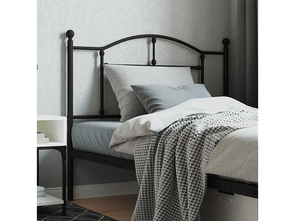 Tête de lit métal noir 107 cm