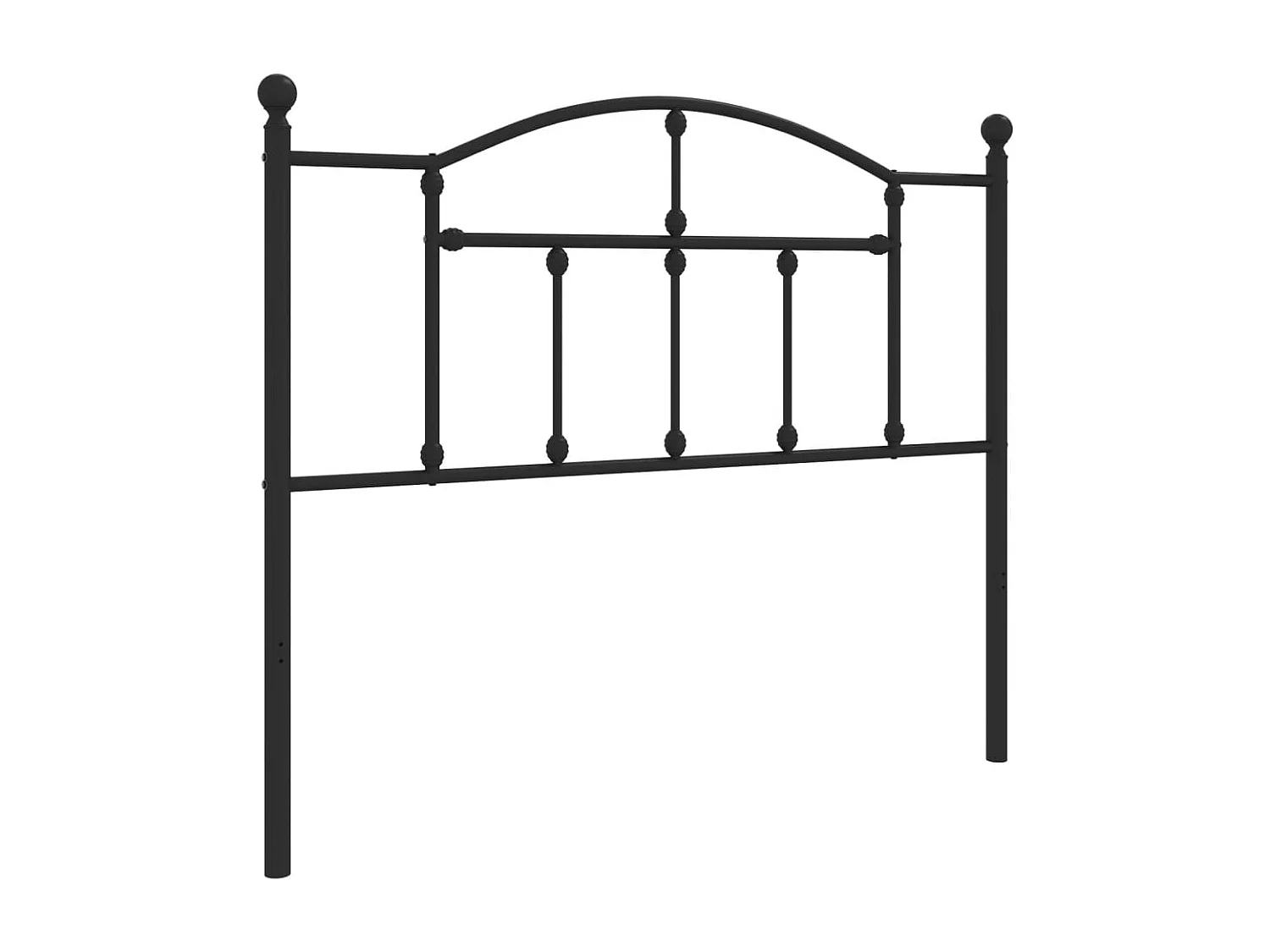 Tête de lit métal noir 107 cm
