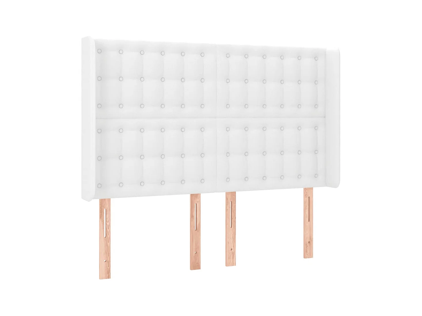 Tête de lit à LED Blanc 147x16x118/128 cm Similicuir