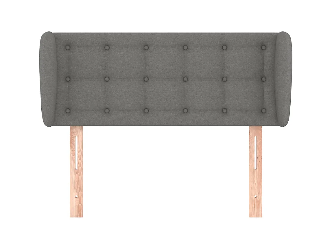 Hoofdbord met vleugels Donkergrijs 103x23x78/88 cm Stof