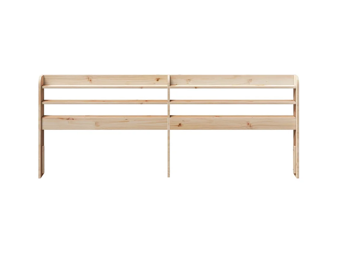 Cabecero con estantes 200 cm madera maciza de pino