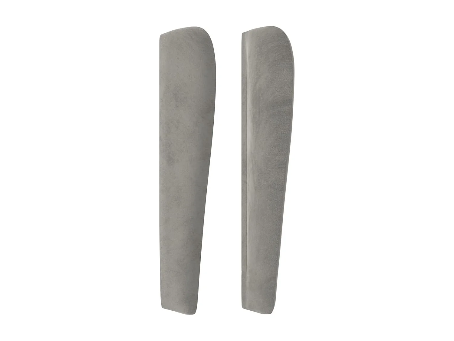 Tête de lit avec oreilles Gris clair 163x23x118/128 cm Velours