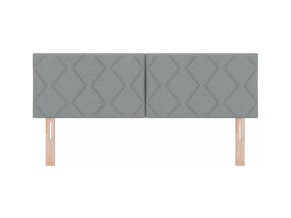 Lichtgrijs geometrisch stoffen hoofdbord 144 cm stof