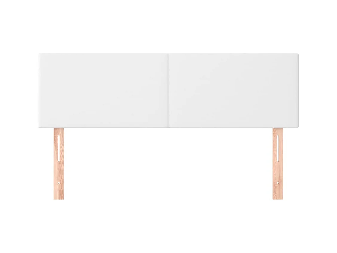 Hoofdborden 2 stuks Wit 72x5x78/88 cm Kunstleer