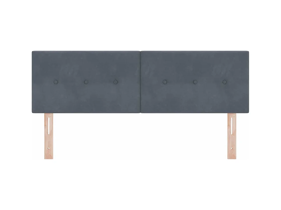 Hoofdbord aan de muur Donkergrijs 160 cm Fluweel