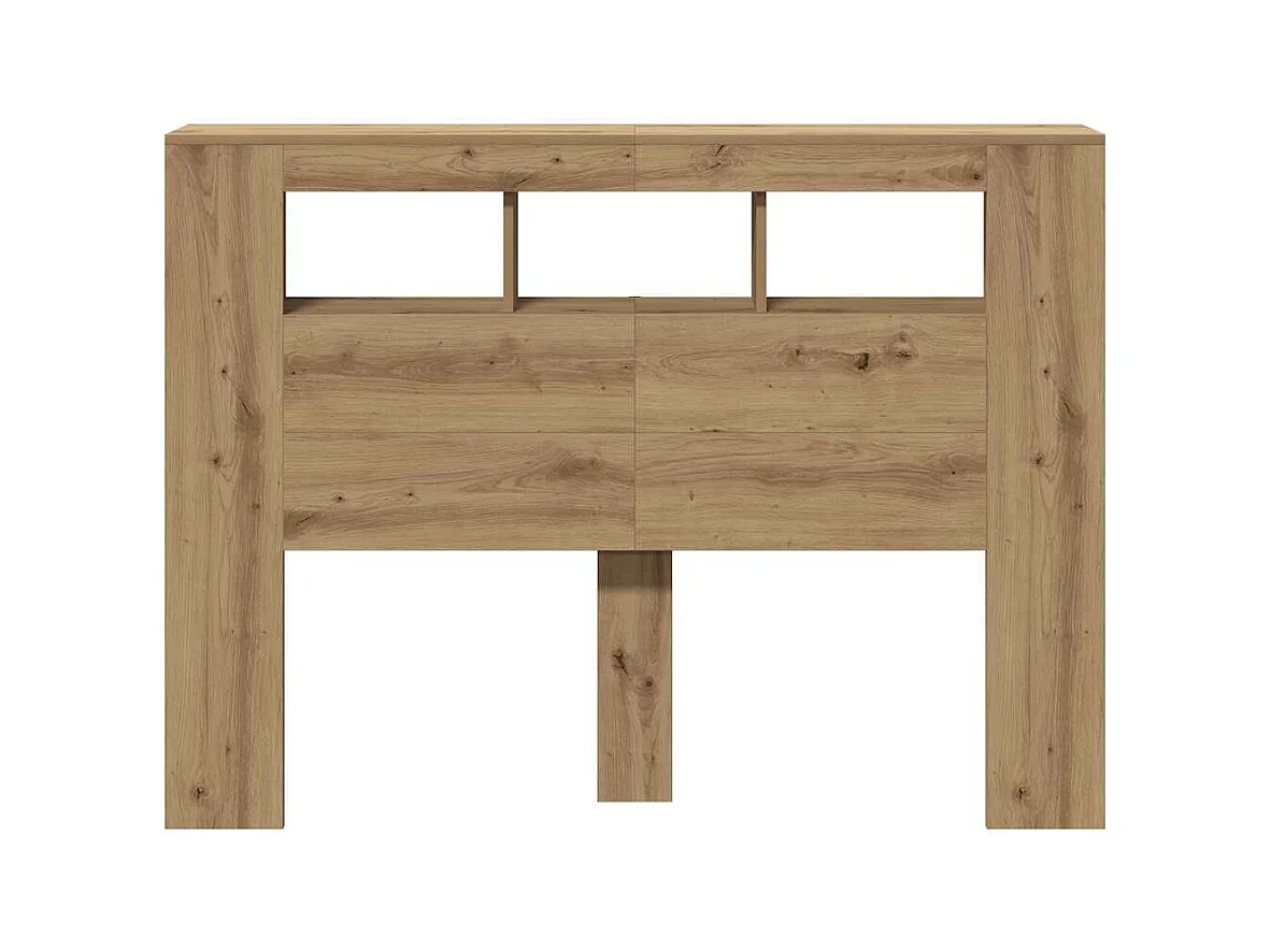 Cabecero LED en roble artesanal 140x18,5x103,5 cm