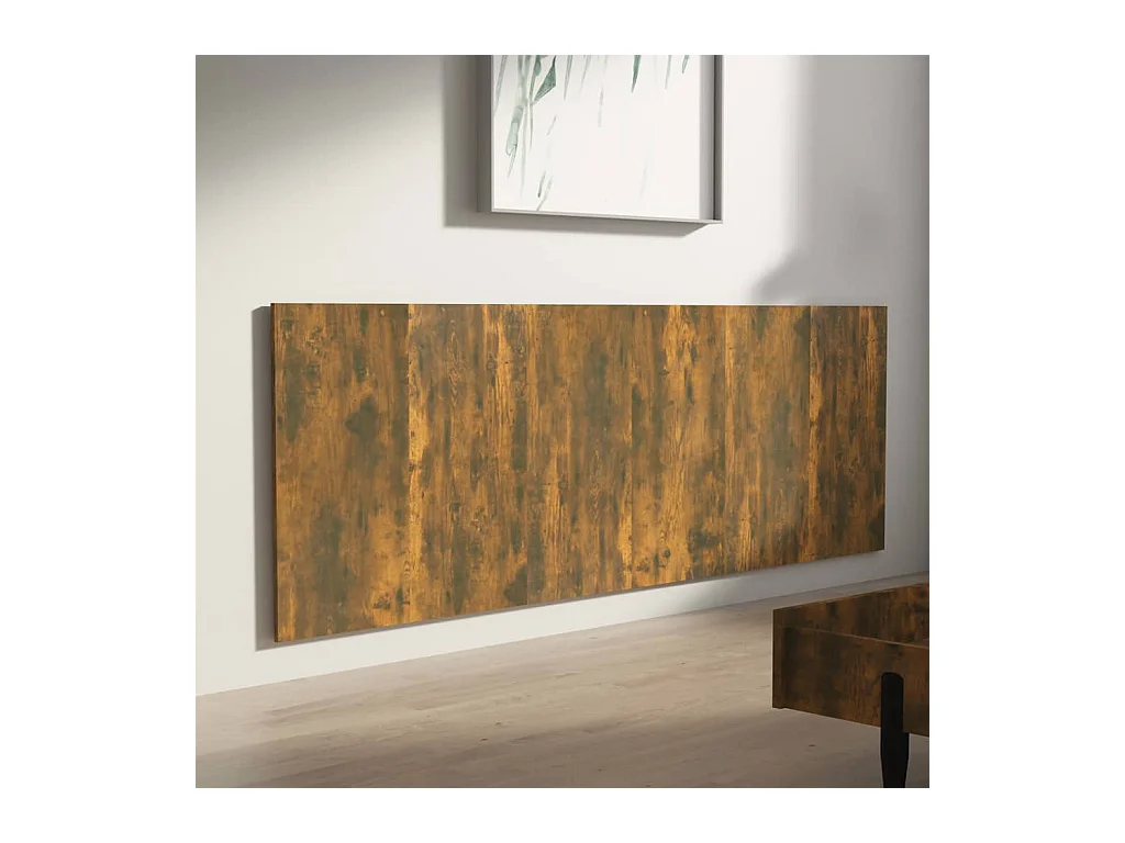 Cabecero de pared Roble ahumado 240x1,5x80 cm Madera de ingeniería
