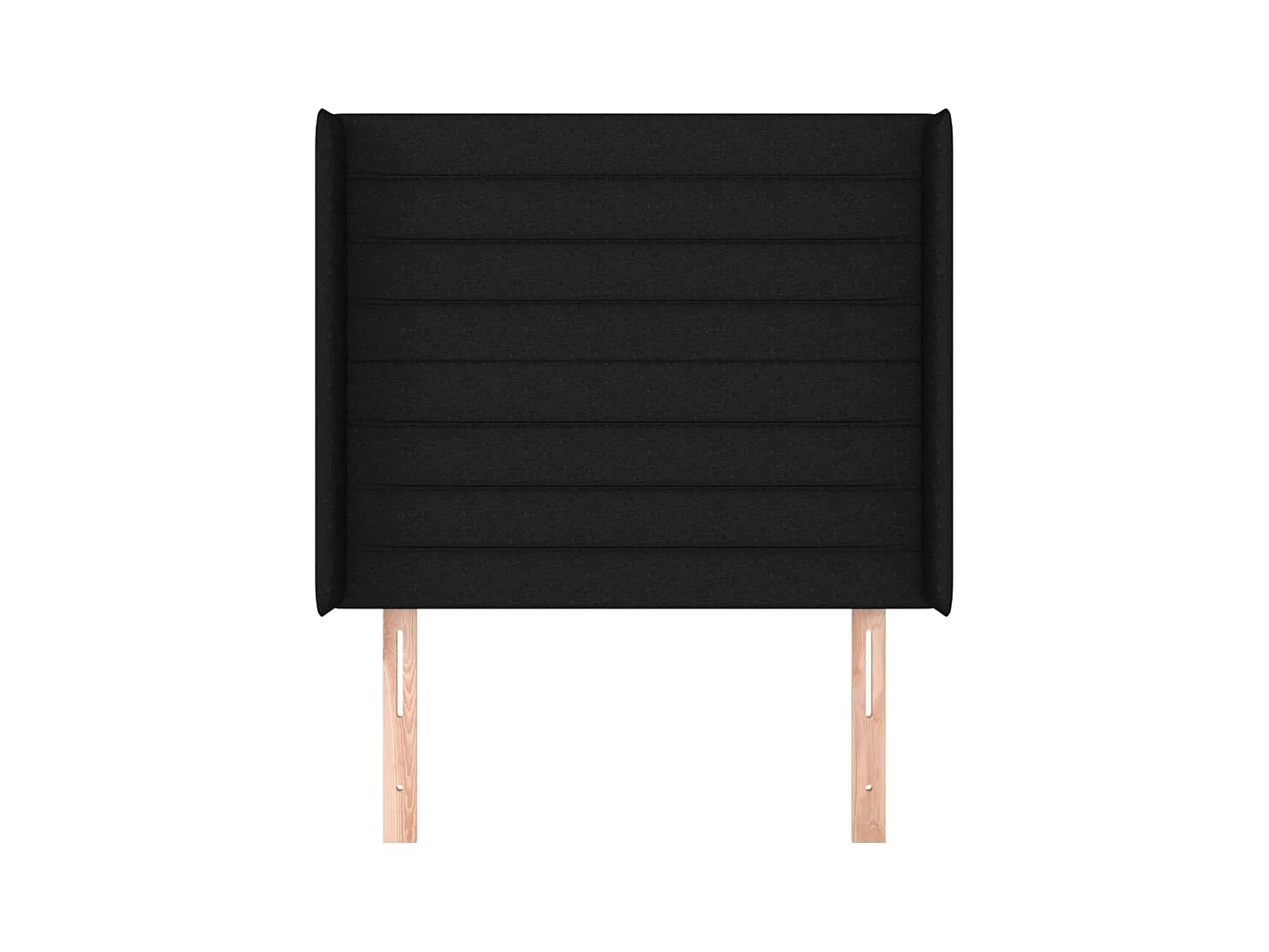 Tête de lit avec oreilles Noir 93x16x118/128 cm Tissu