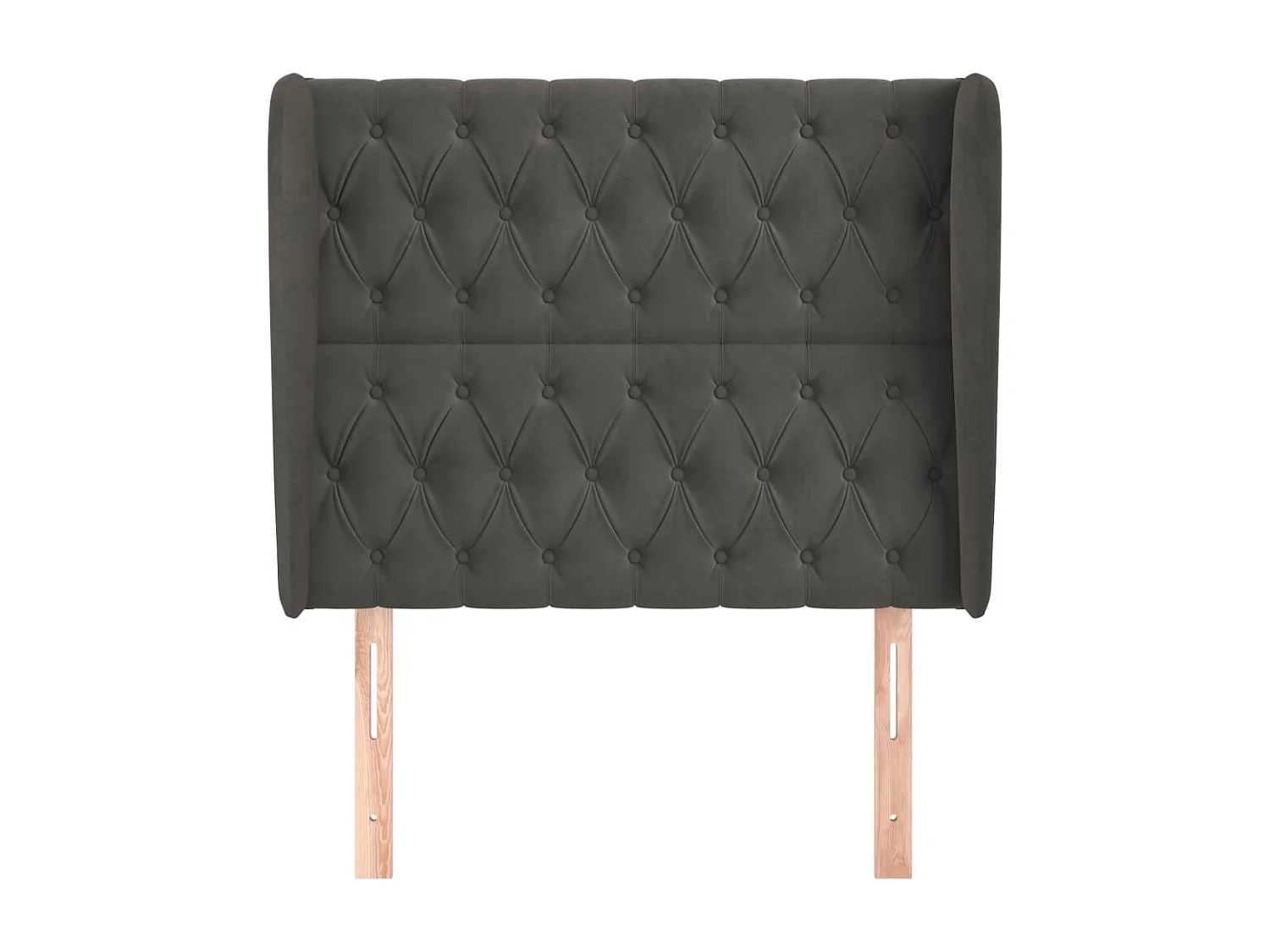 Kopfteil mit Flügeln Dunkelgrau 103x23x118/128 cm Samt