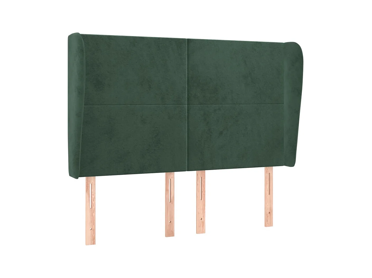 Hoofdbord met vleugels Donkergroen 147x23x118/128 cm Fluweel