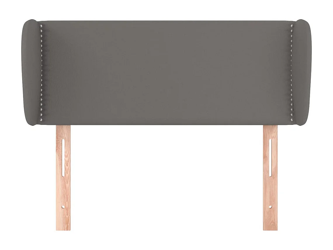 Tête de lit avec oreilles Gris 103x23x78/88 cm Similicuir