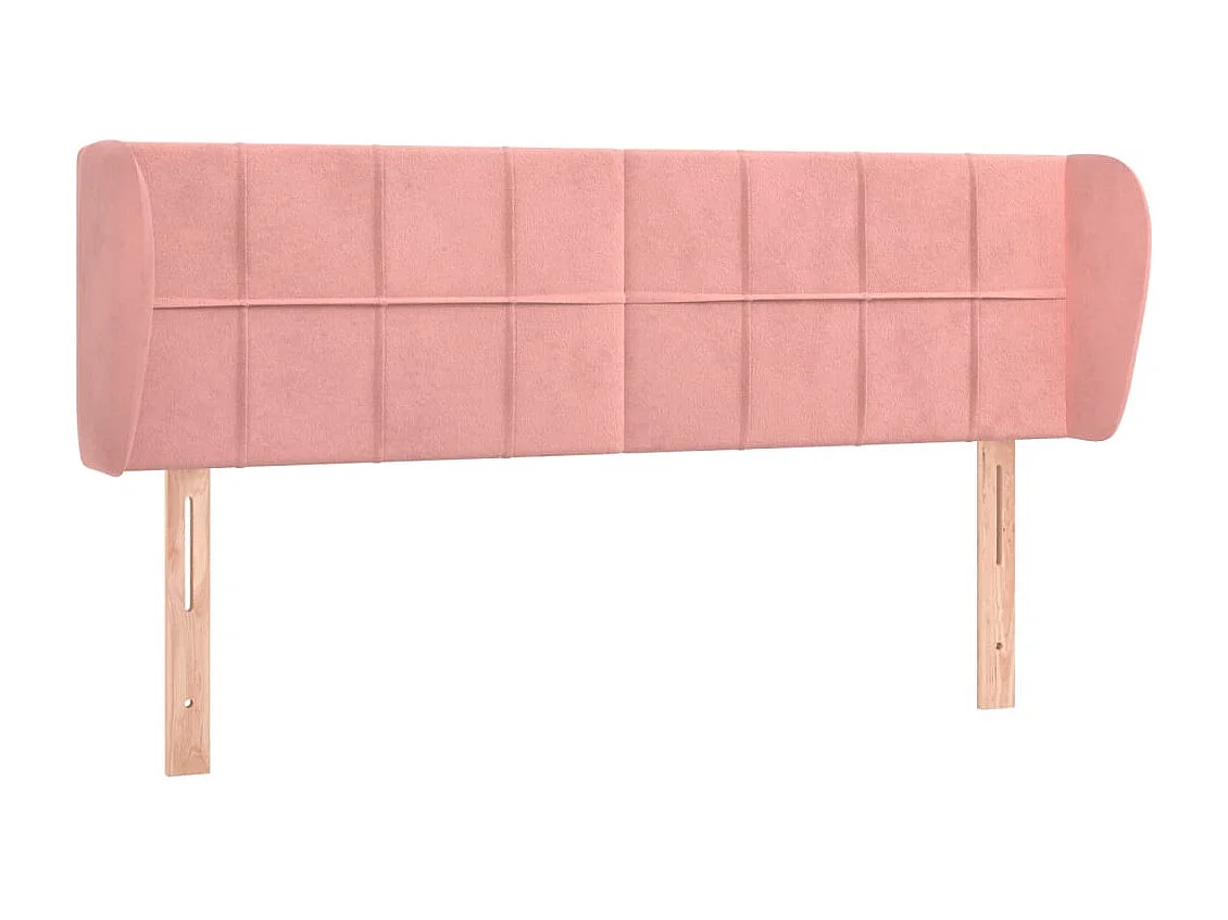 Testiera con orecchie Rose 147x23x78/88 cm Velluto