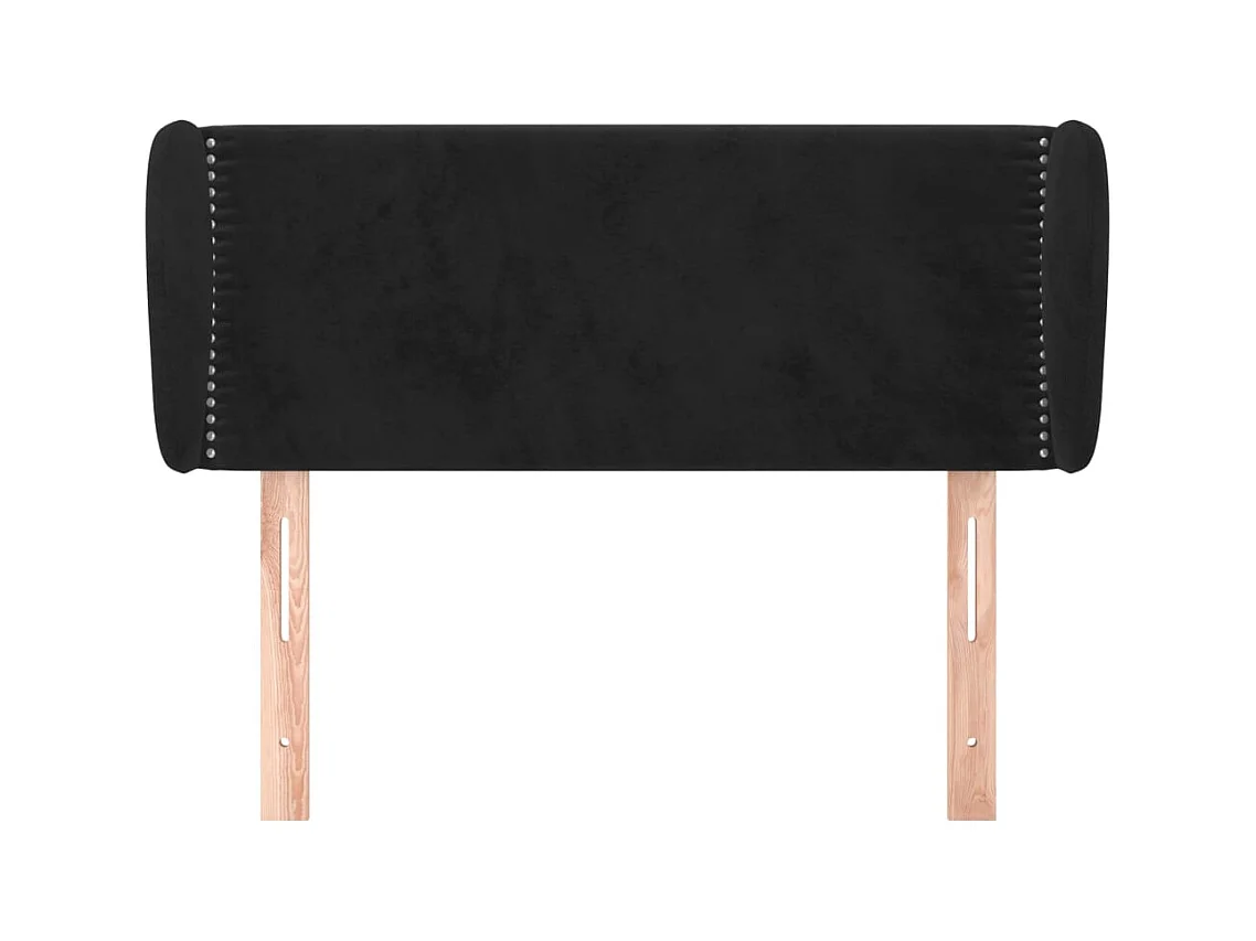 Hoofdbord met vleugels Zwart 103x23x78/88 cm Fluweel