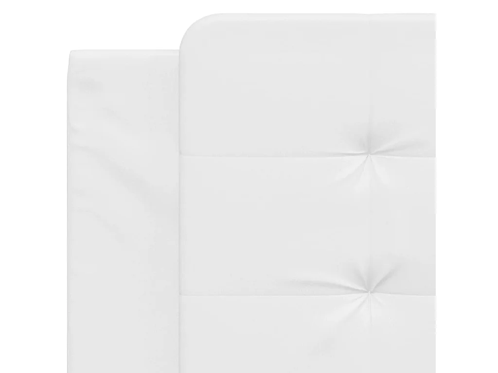 Wit hoofdbordkussen 100 cm kunstleer