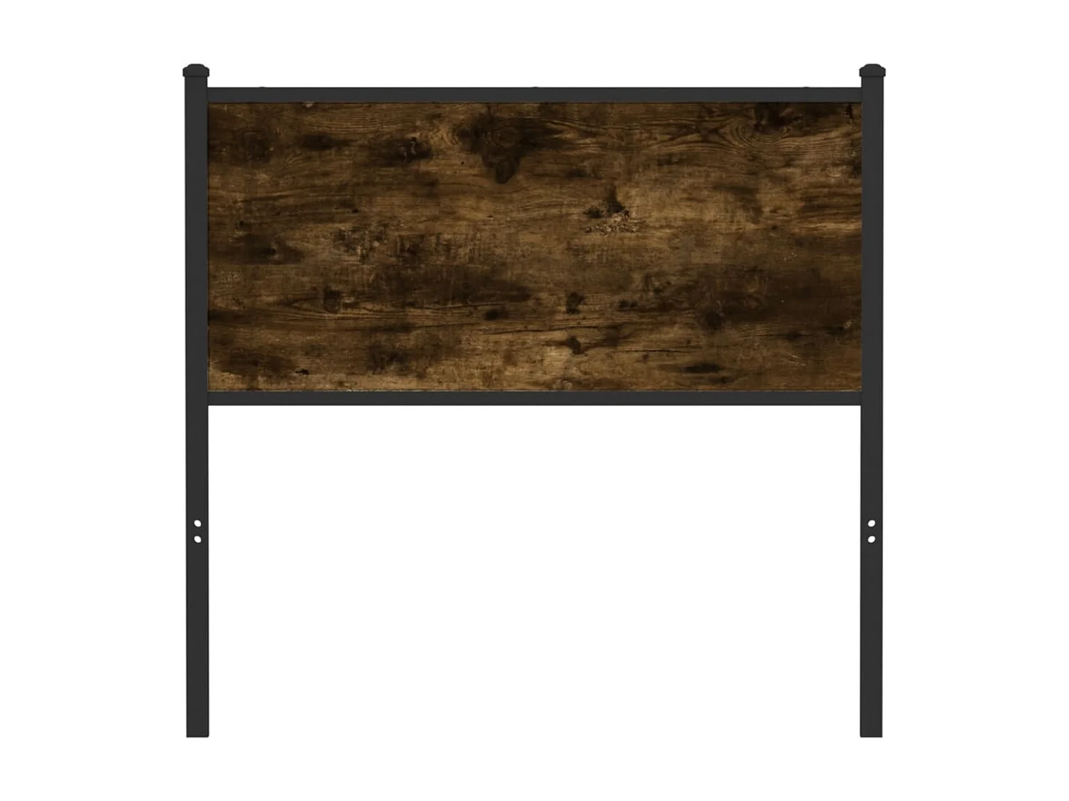 Gerookt eiken hoofdbord 90 cm bewerkt hout en staal