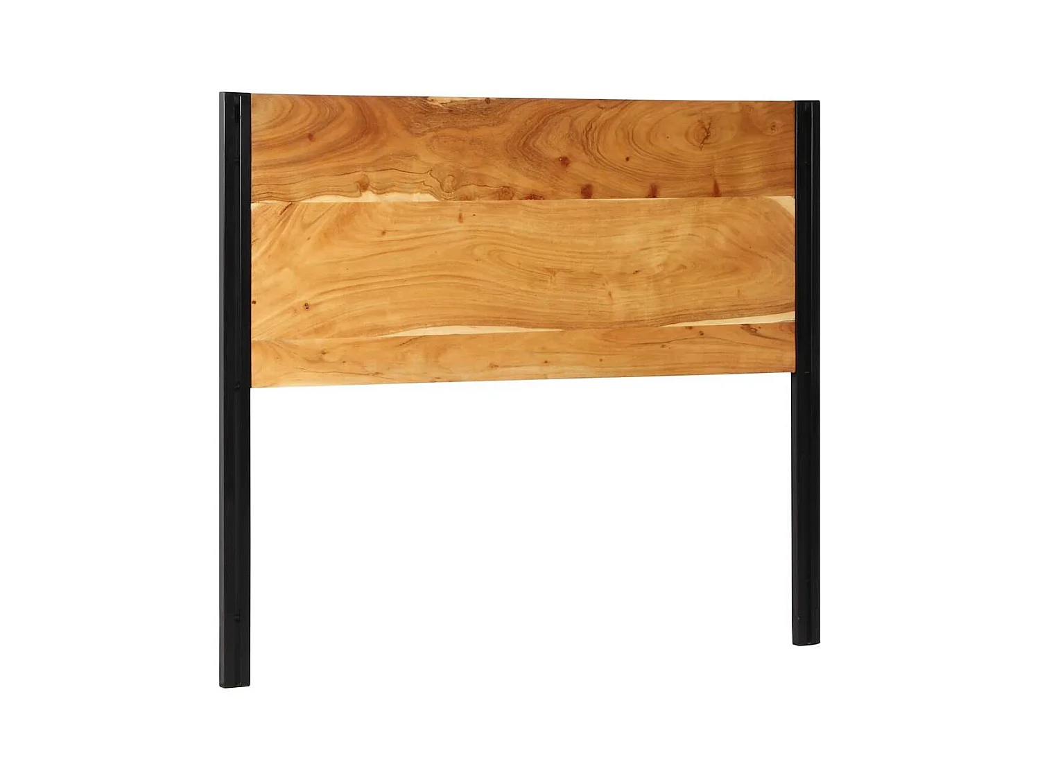 Hoofdbord van 120 cm in massief acaciahout en ijzer