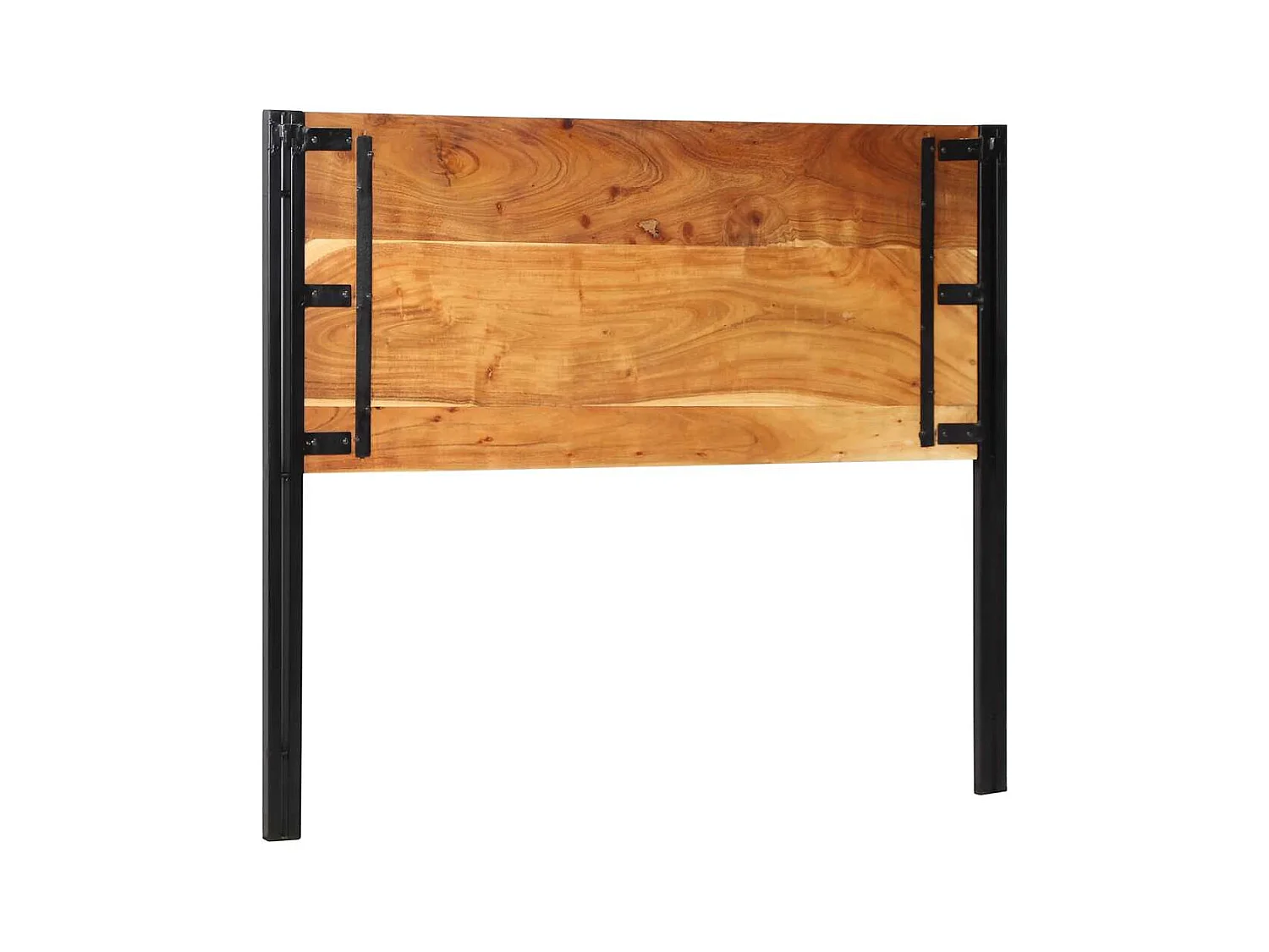 Hoofdbord van 120 cm in massief acaciahout en ijzer