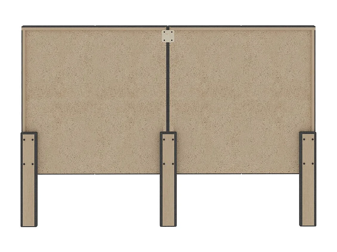 Testiera in tessuto grigio scuro 160x200 cm