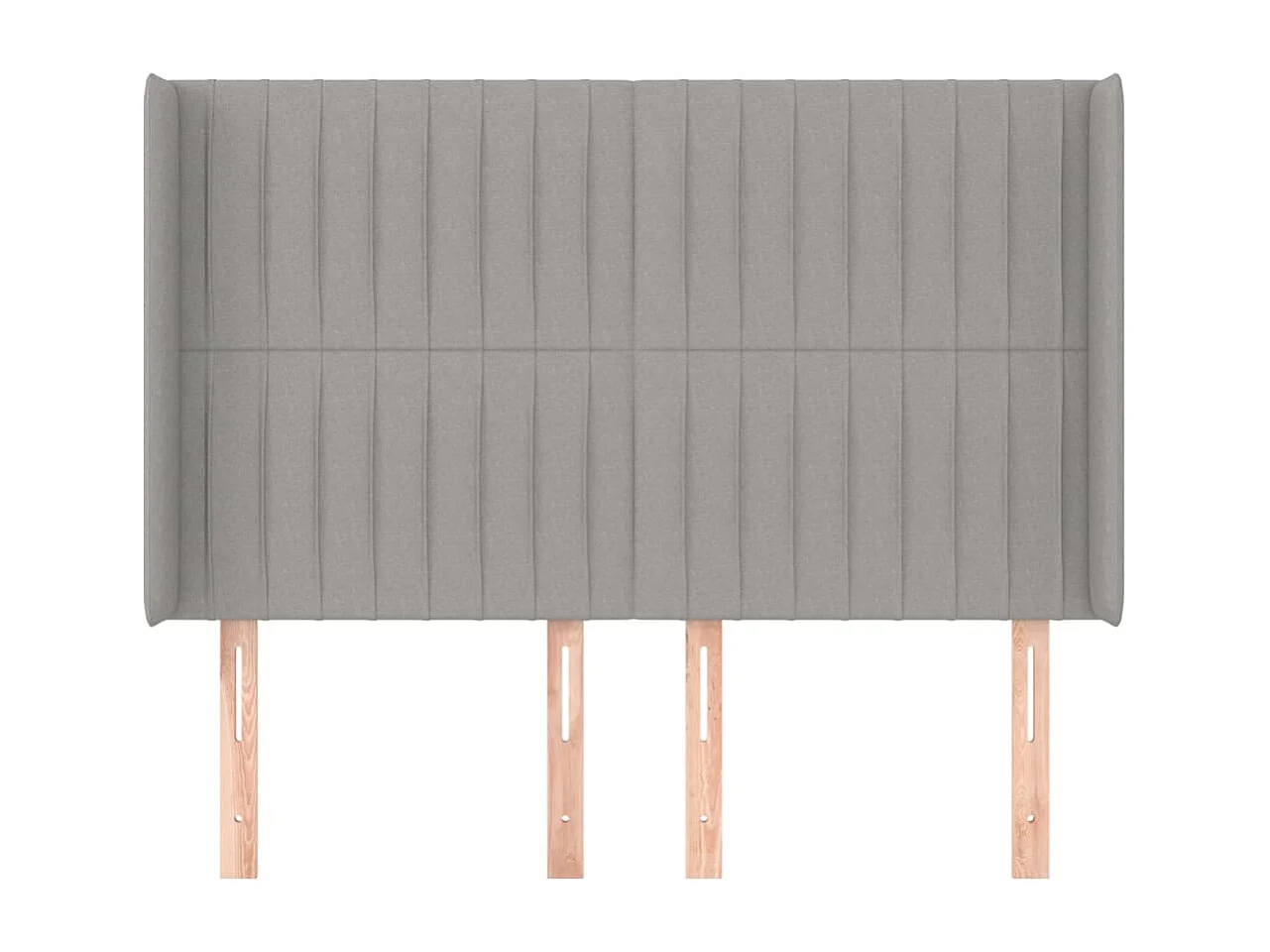 Tête de lit avec oreilles Gris clair 147x16x118/128 cm Tissu