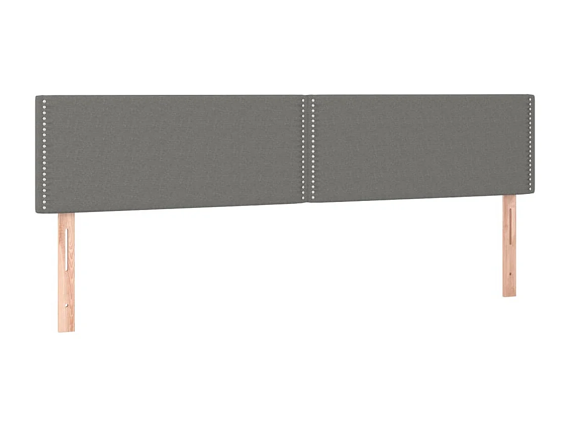 Testiere 2 pezzi Grigio scuro 90x5x78/88 cm Tessuto