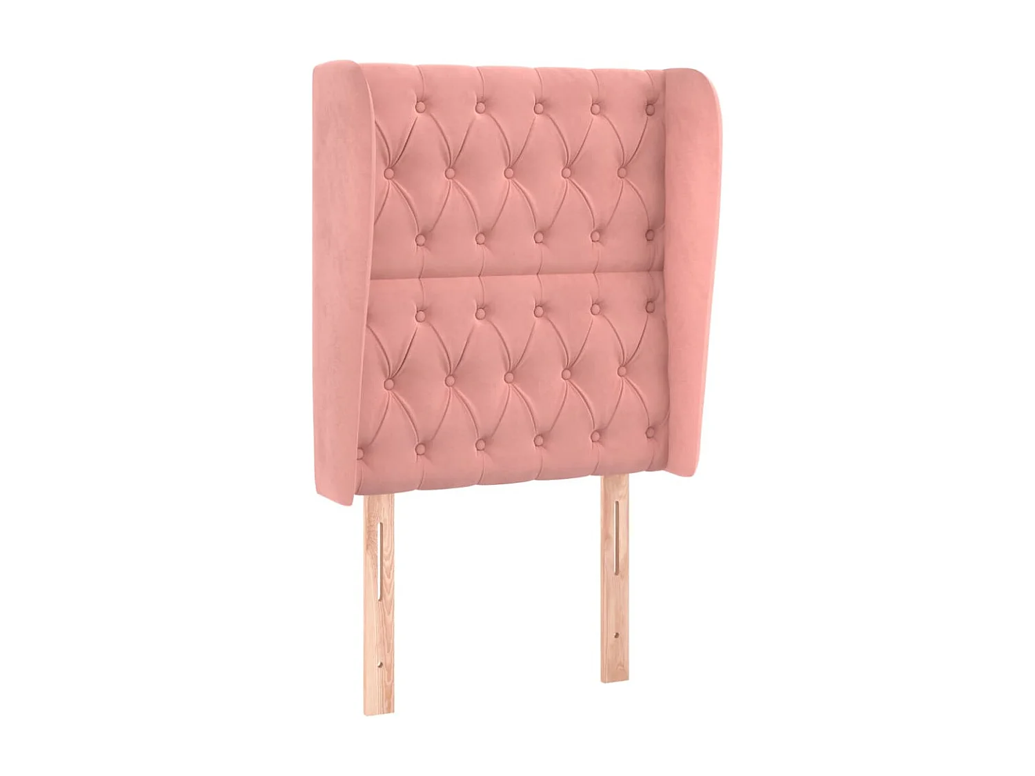 Testiera con orecchie Rose 83x23x118/128 cm Velluto