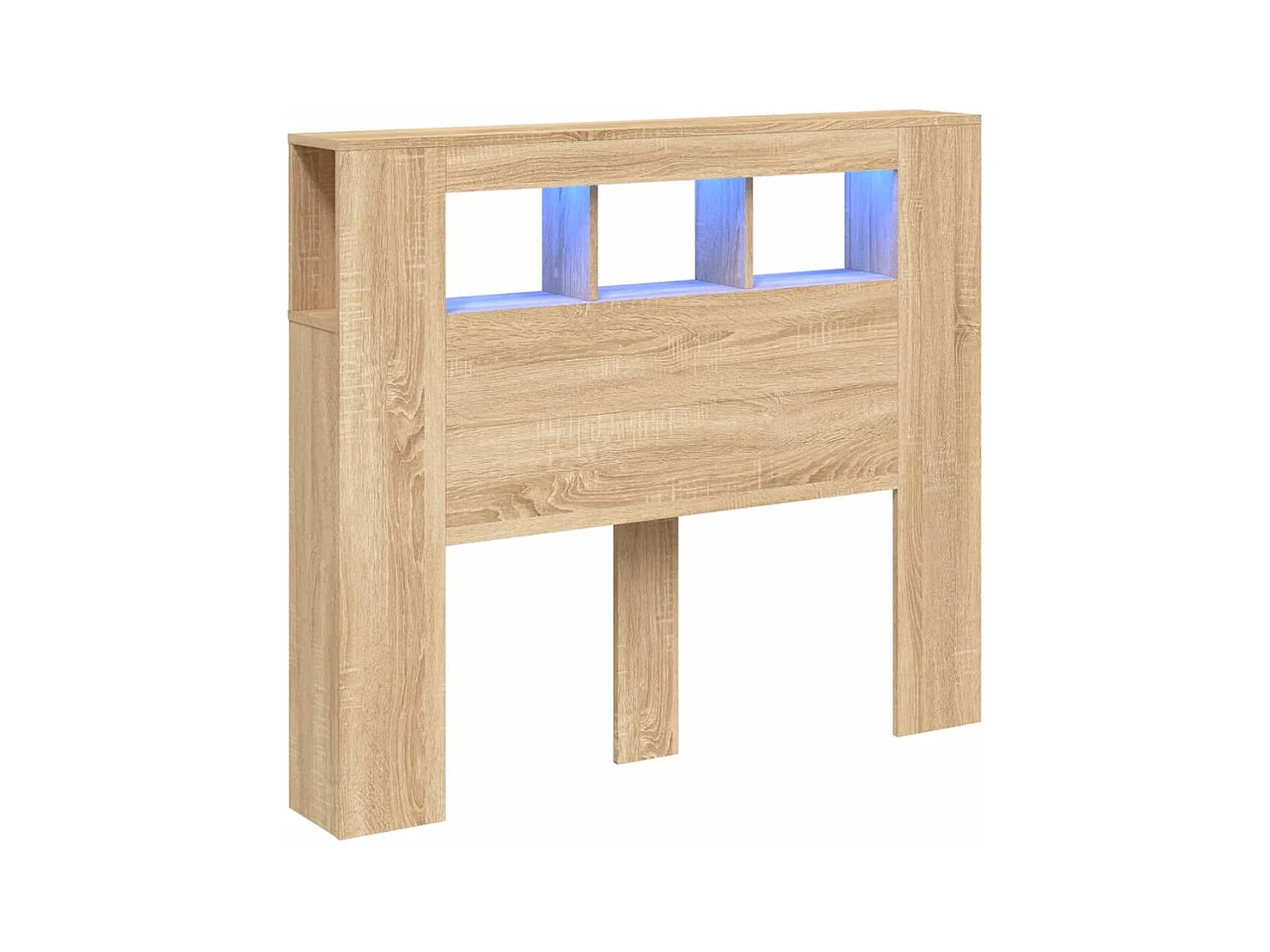 Testiera LED in rovere Sonoma 120x18,5x103,5cm in legno ingegnerizzato