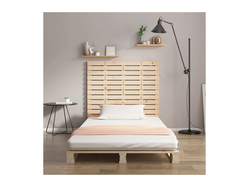 Tête de lit murale 141x3x91,5 cm Bois massif de pin