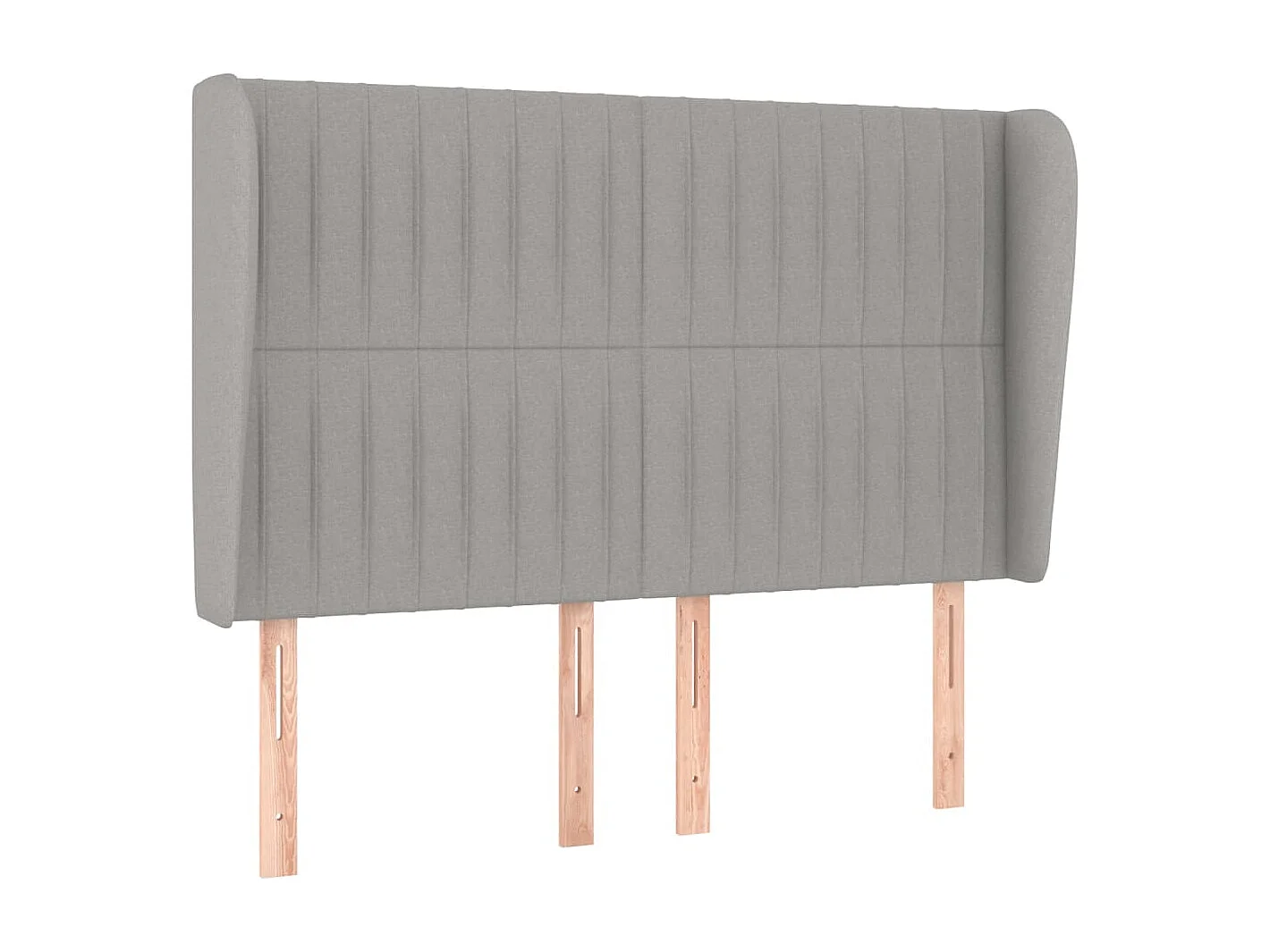 Testiera con ali Grigio chiaro 147x23x118/128 cm Tessuto