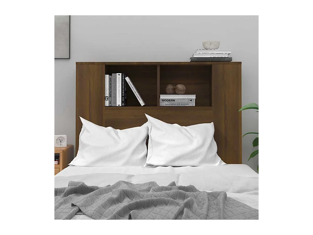 Hoofdbordkast Bruin eiken 100x18,5x102,5 cm