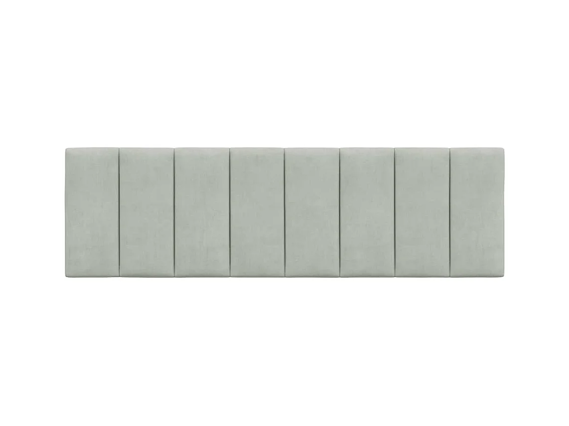 Hellgraues Kopfteilkissen 160 cm Samt