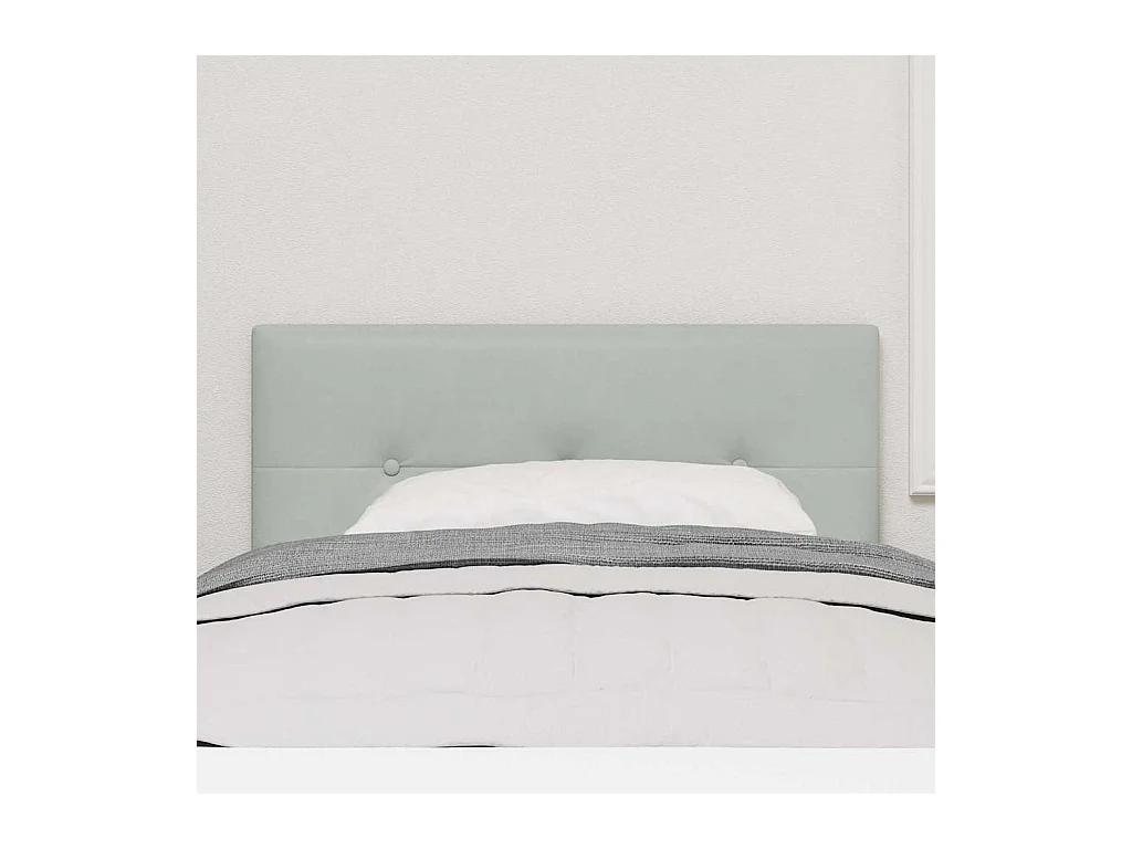 Tête de lit avec des lumières à LED Gris clair 100 cm Velours