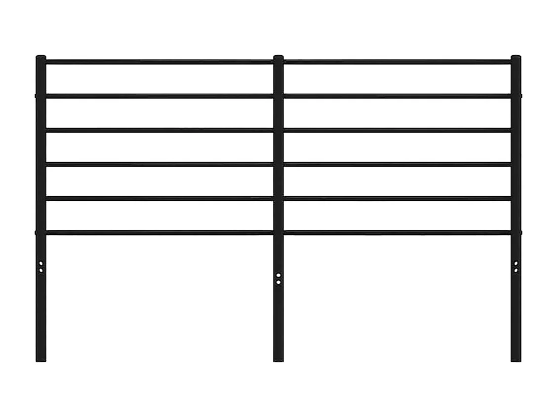 Schwarzes Metallkopfteil 135 cm