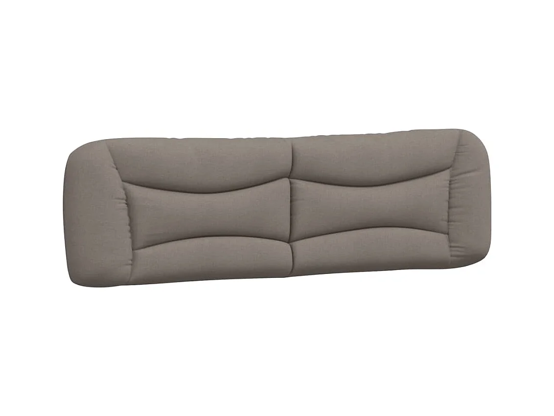 Coussin de tête de lit taupe 180 cm tissu