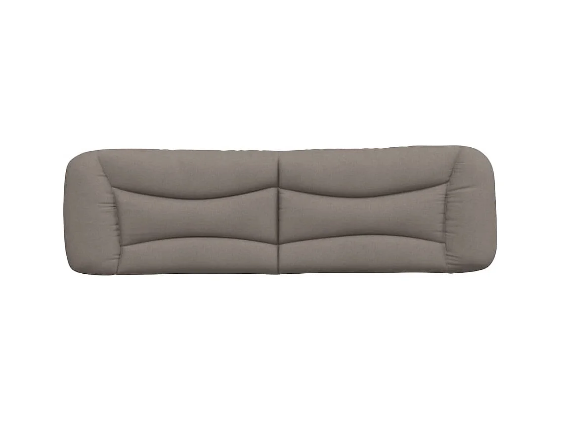 Coussin de tête de lit taupe 180 cm tissu