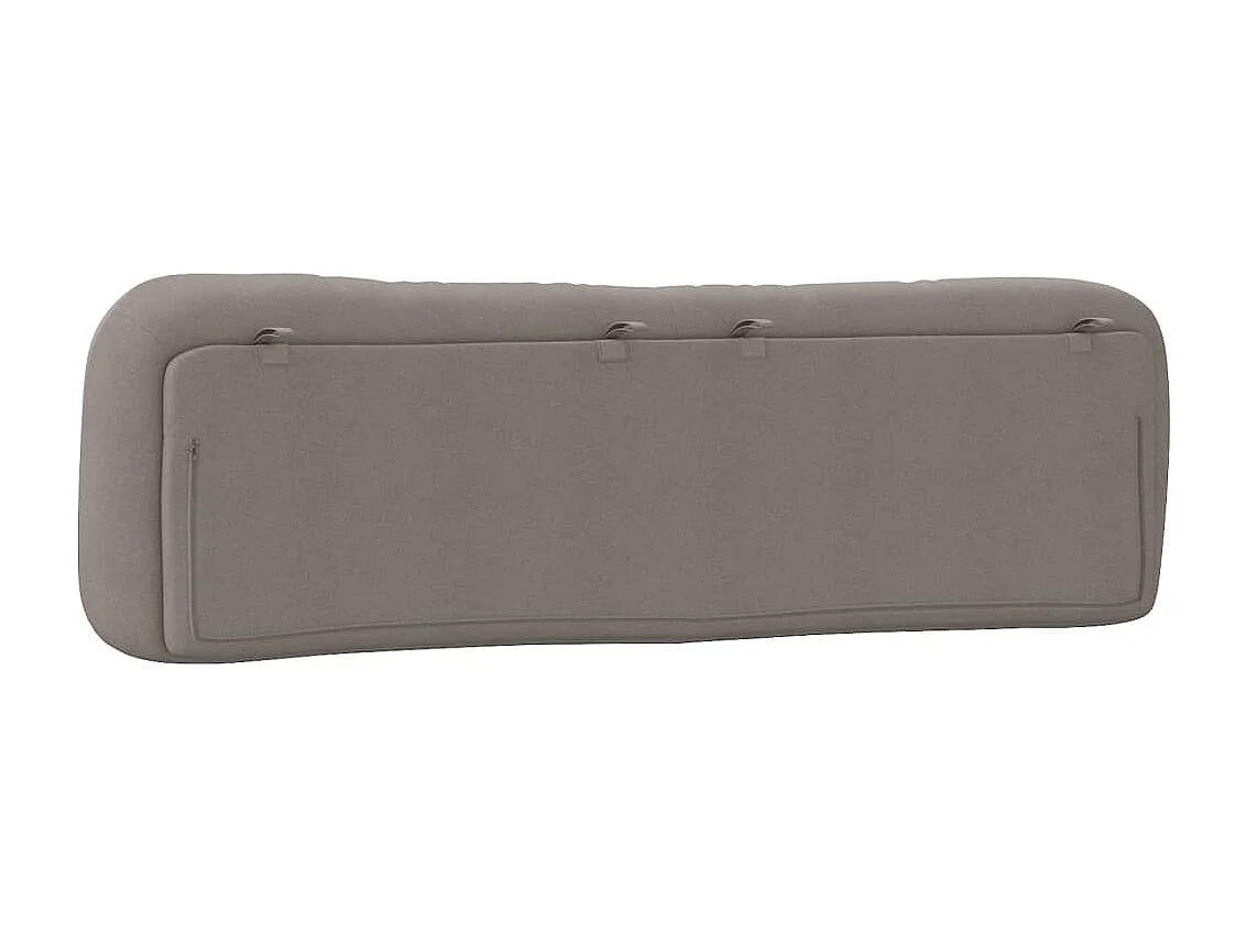 Coussin de tête de lit taupe 180 cm tissu
