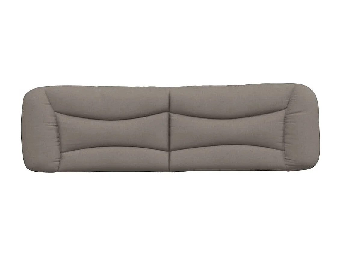 Coussin de tête de lit taupe 180 cm tissu