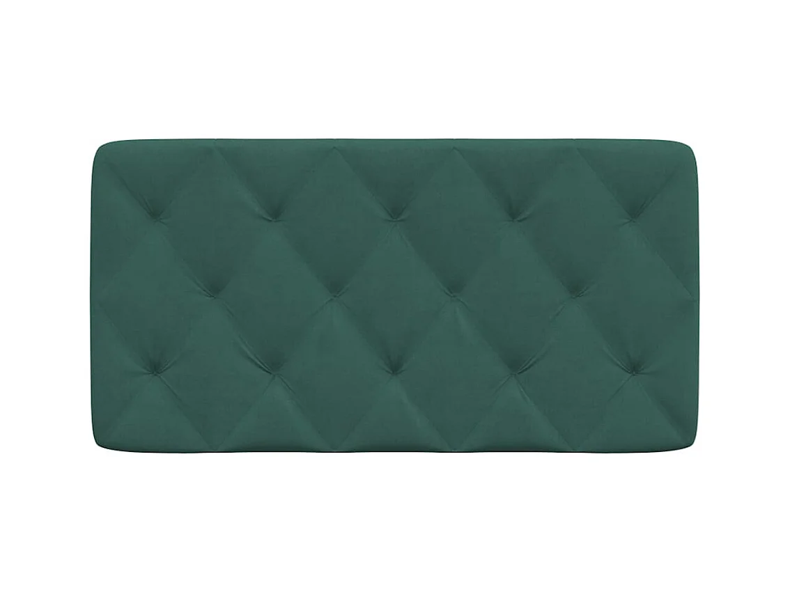 Donkergroen hoofdbordkussen 100 cm fluweel