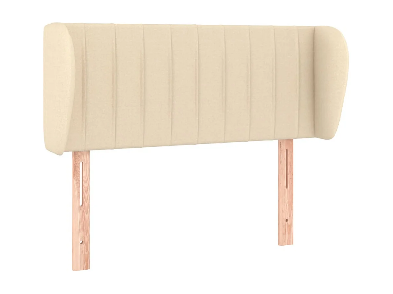 Testiera con ali Crema 93x23x78/88 cm Tessuto