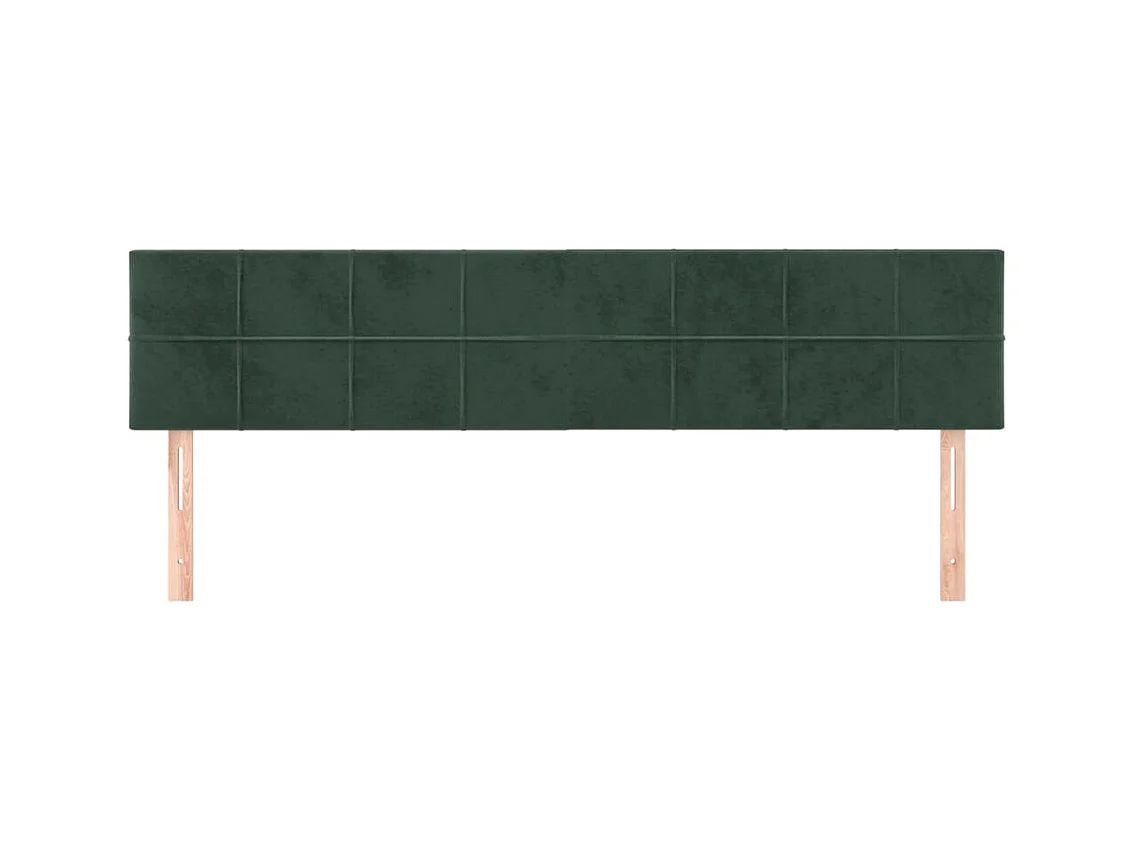 Hoofdborden 2 stuks Donkergroen 100x5x78/88 cm Fluweel