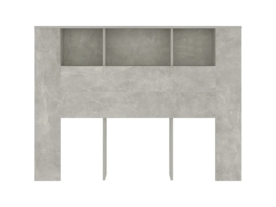 Betongrijs hoofdeindekast 140x18,5x104,5 cm