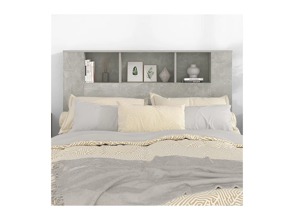 Betongrijs hoofdeindekast 140x18,5x104,5 cm