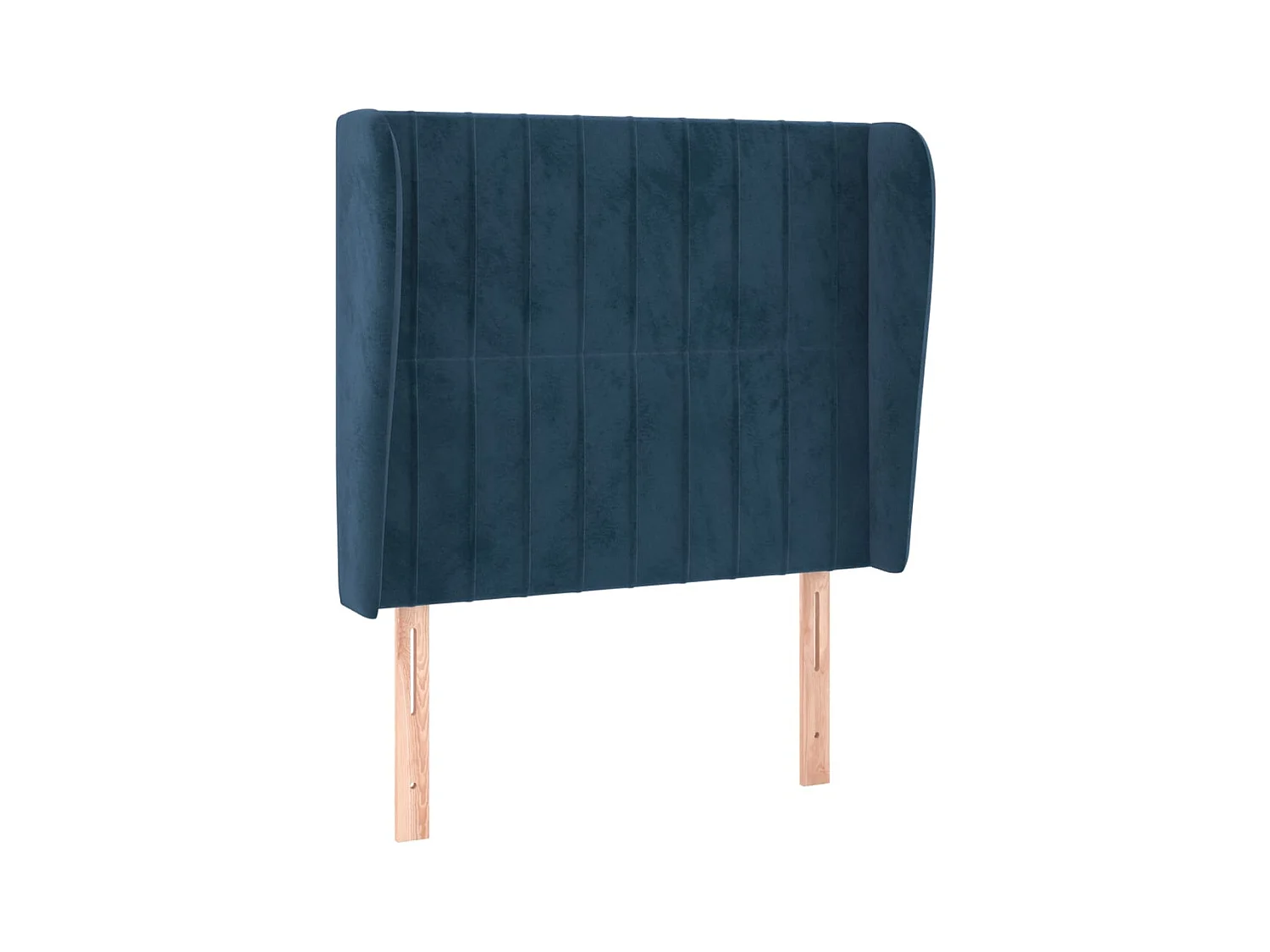 Hoofdbord met vleugels Donkerblauw 103x23x118/128 cm Fluweel