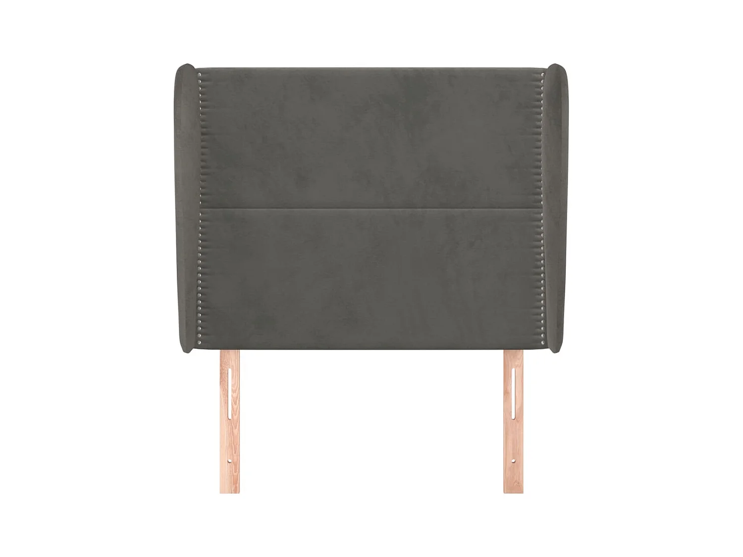 Hoofdbord met vleugels Donkergrijs 93x23x118/128 cm Fluweel