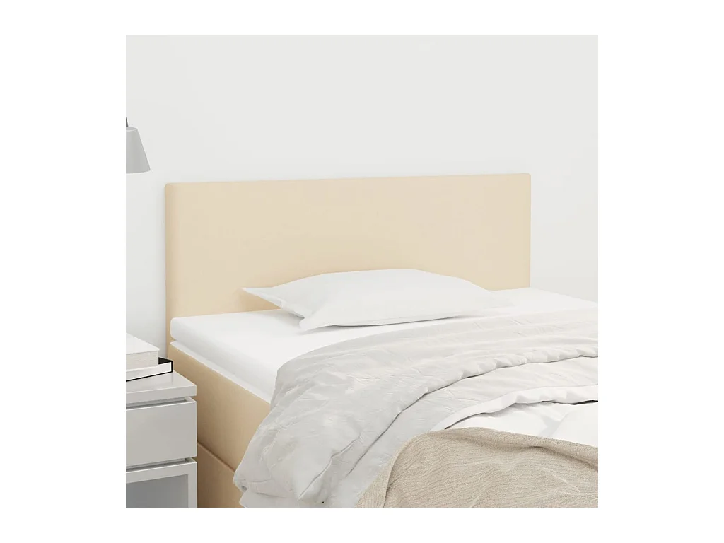 Crème hoofdbord 90x5x78/88 cm Stof