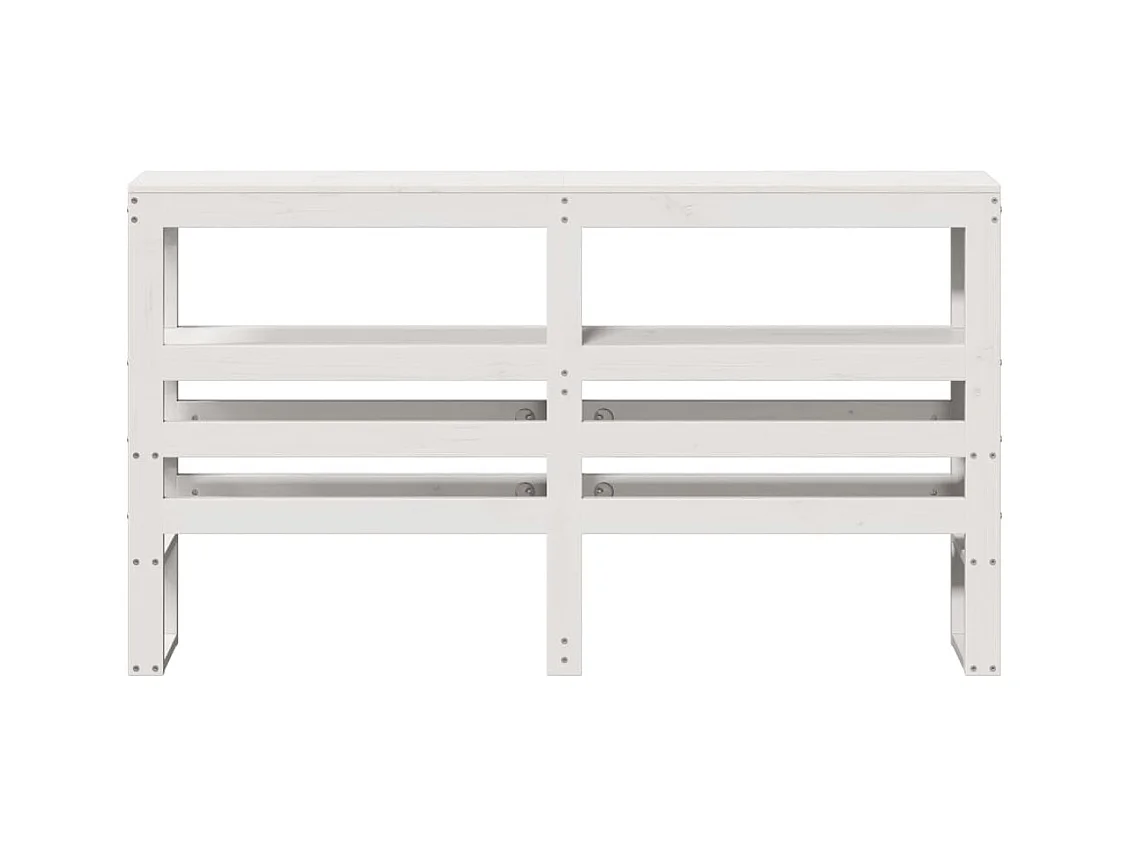 Tête de lit avec étagères blanc 120 cm bois massif de pin