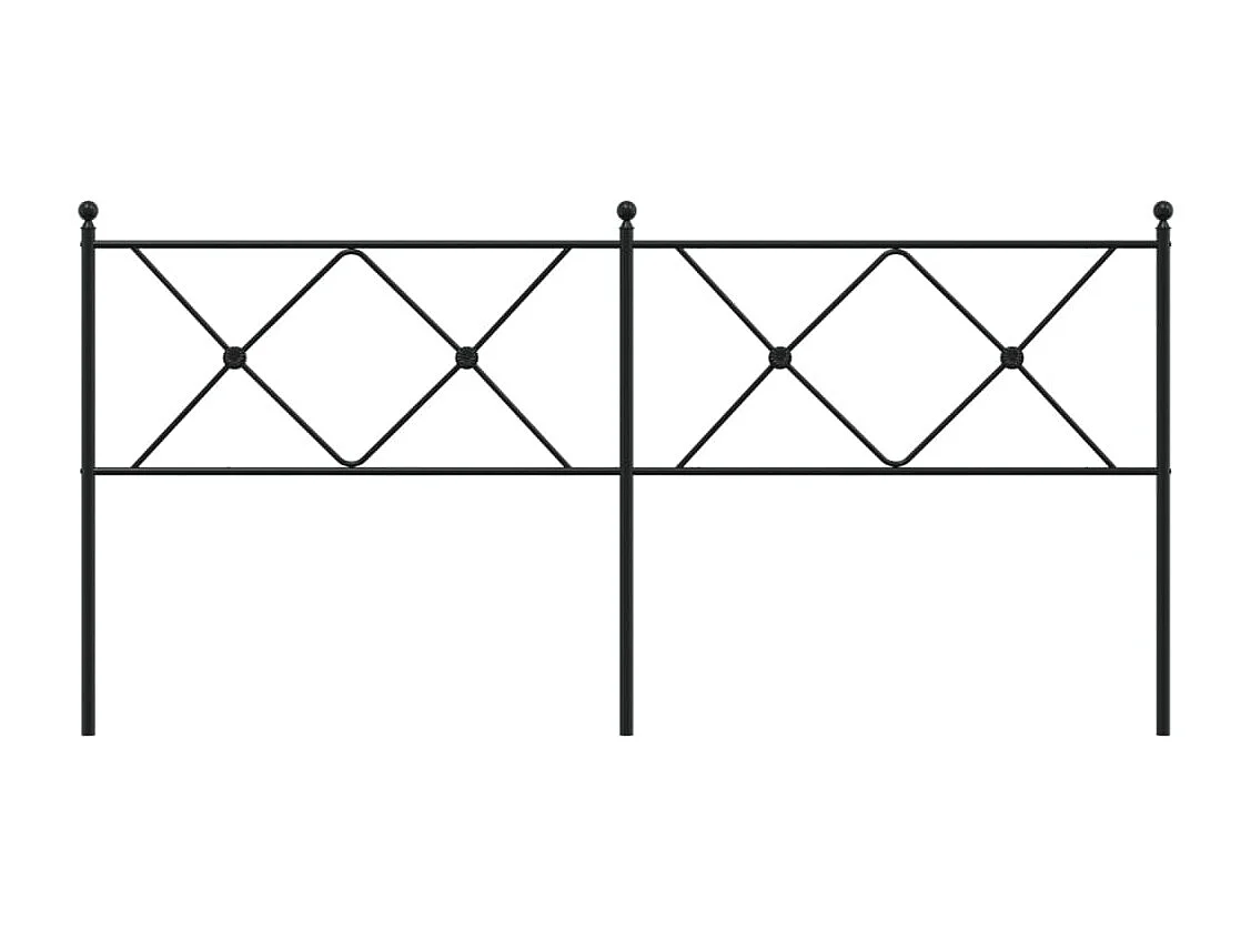 Cabecero de metal negro 180 cm