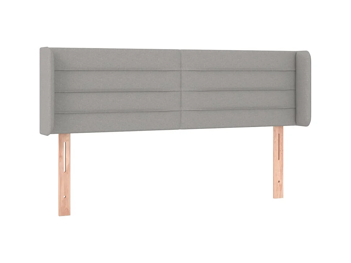 Testiera LED Grigio chiaro 147x16x78/88 cm Tessuto